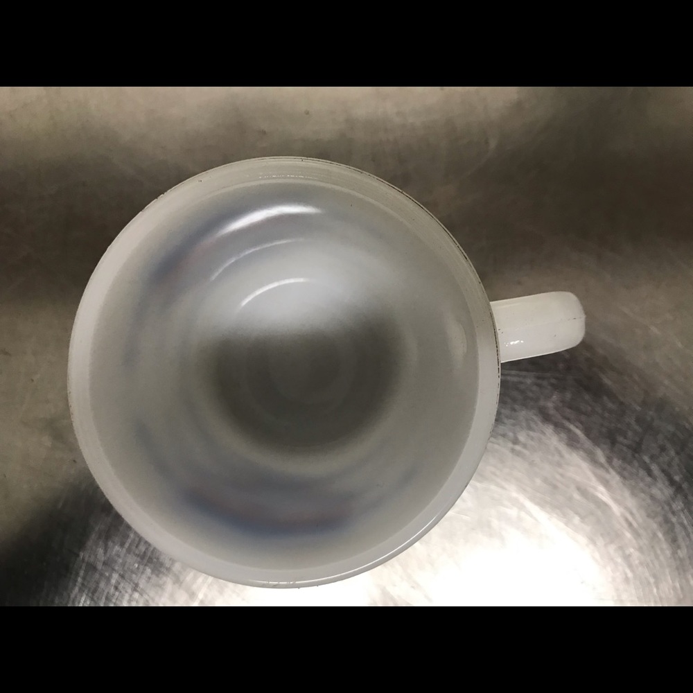 Vintage Bicentennial Eagle Glasbake Milk Glass Mug - Picture 3 of 6